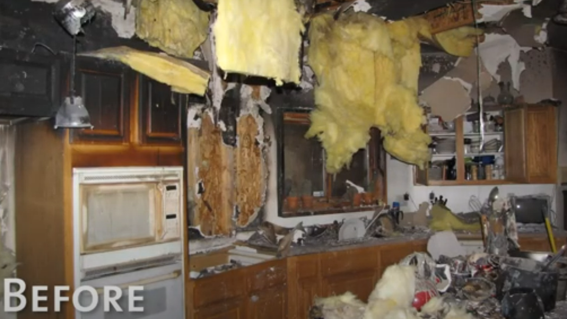 Home water damage restoration